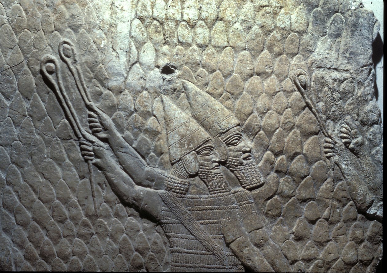 Assyrian Slingers, Sennaheribs Palace, Ninive tekijältä Assyrian