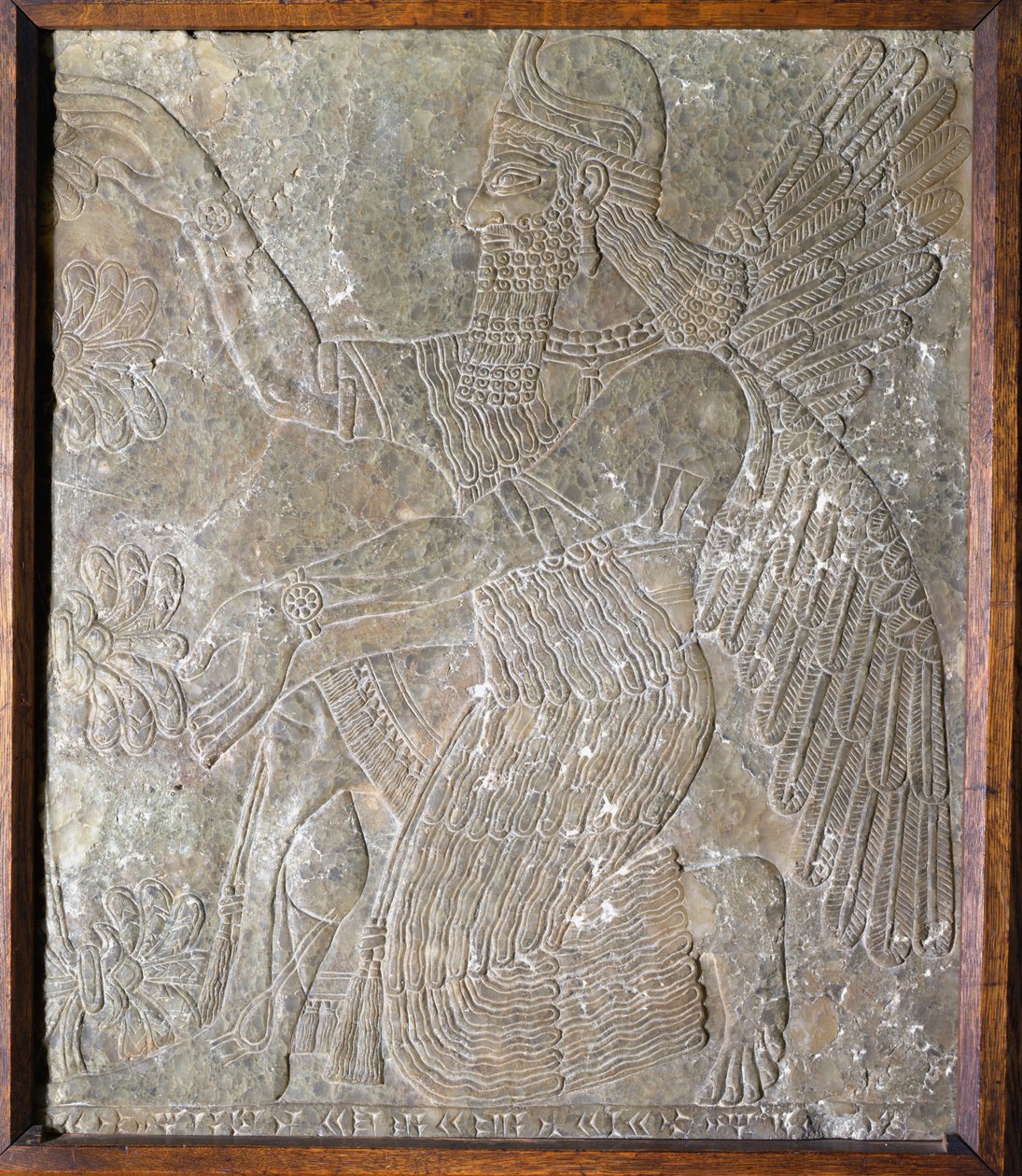 Kivilaatta, joka kuvaa kuningas Ashurbanipal I:tä (668-626 eKr.) tekijältä Assyrian