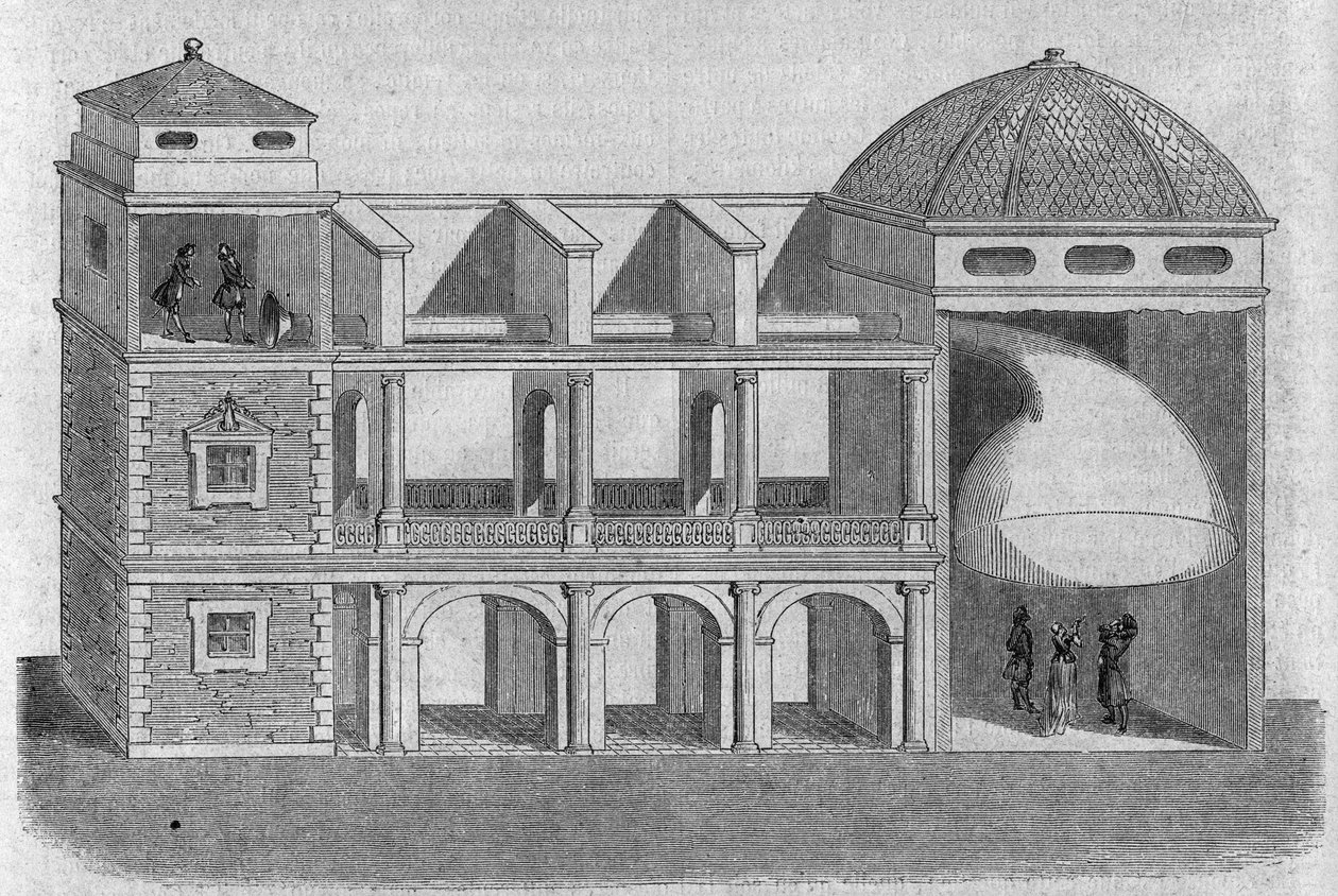 Athanase Kircherin (tai Athanasius Kircherin) (1601-1680) keksimä akustinen kornetti. tekijältä Athanasius Kircher