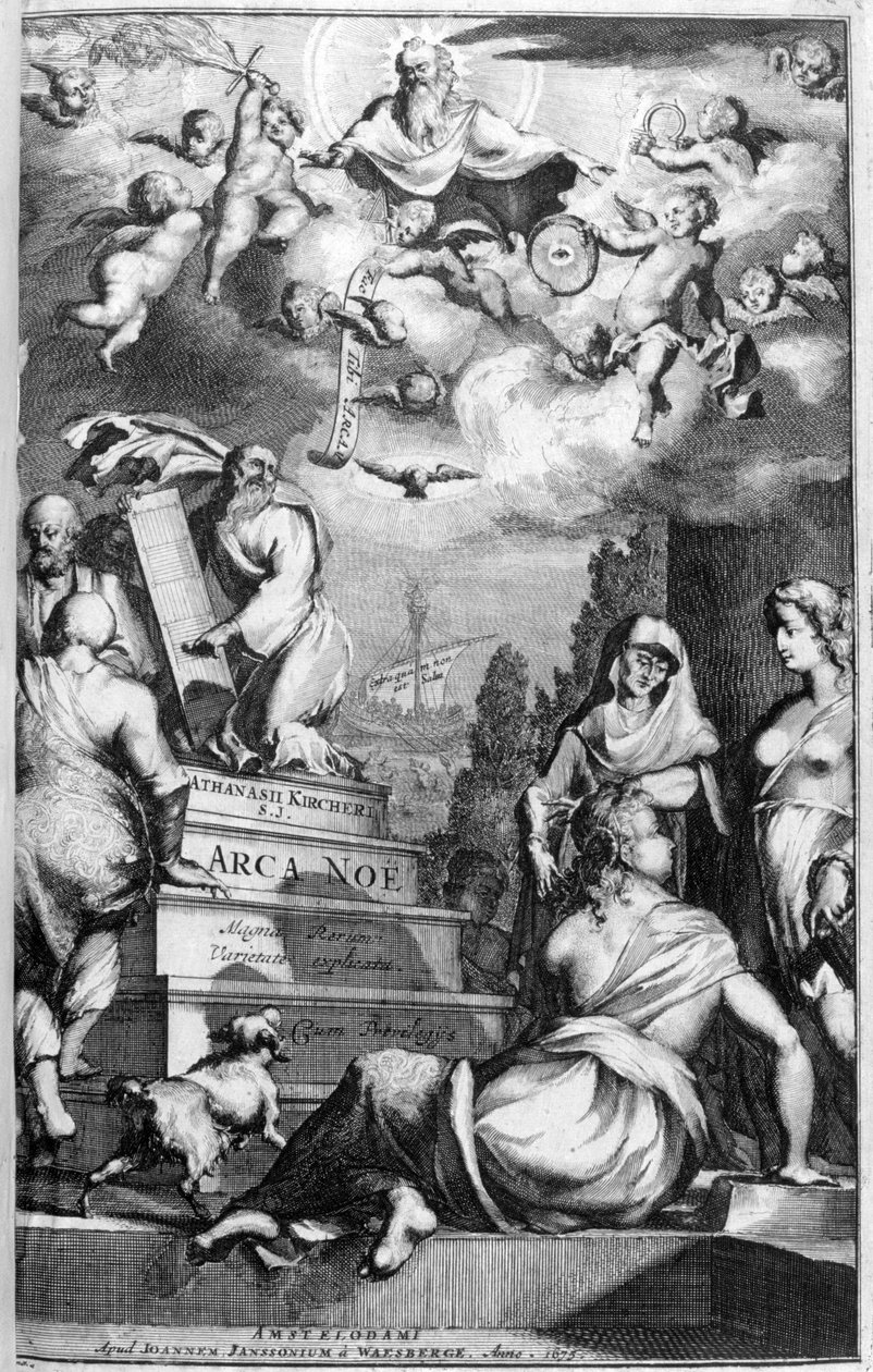 Arca Noen etulevy, 1675. tekijältä Athanasius Kircher