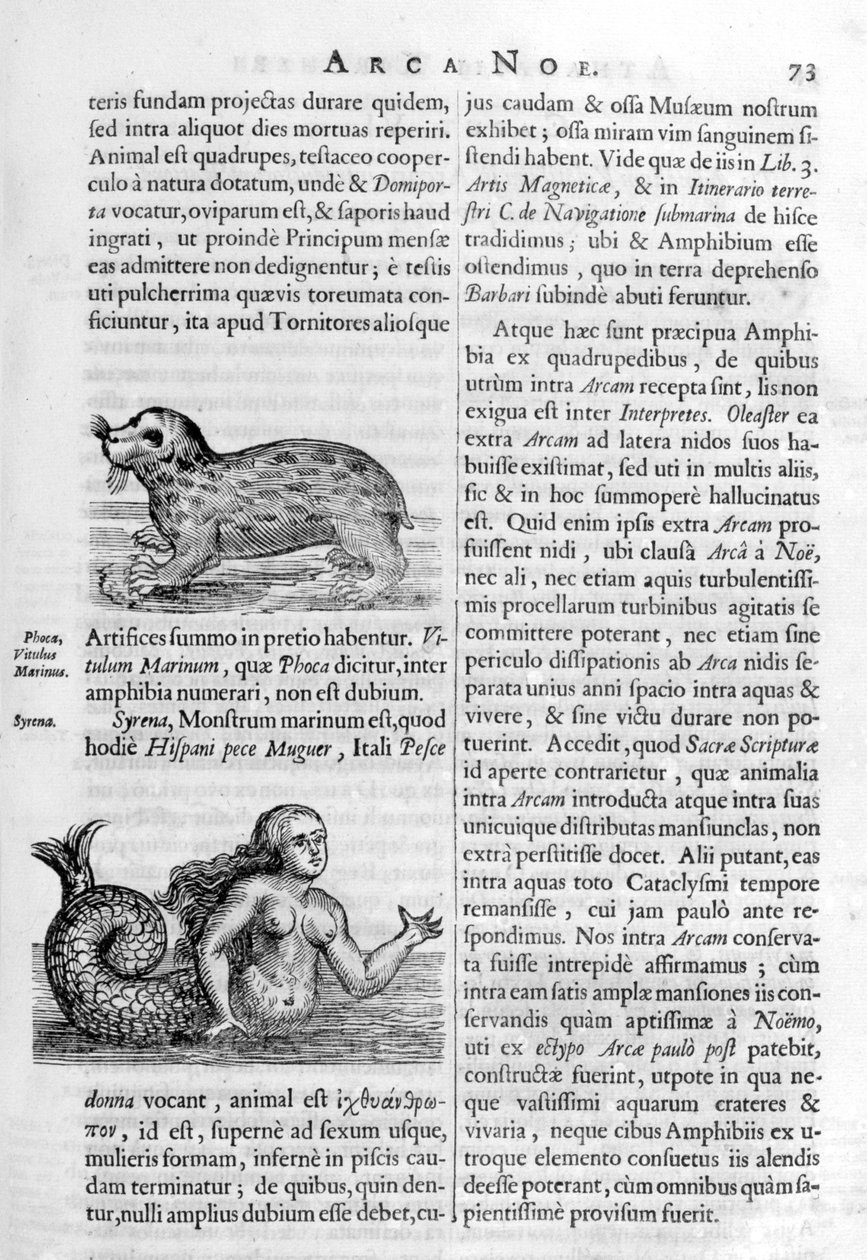 Myyttisiä olentoja, 1675. tekijältä Athanasius Kircher