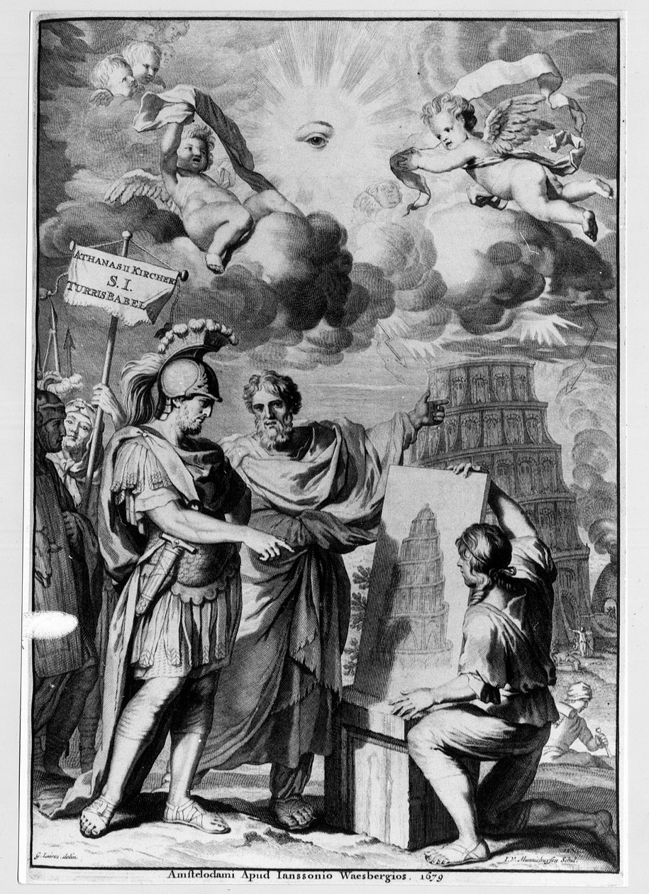 Baabelin torni - Baabelin torni - Athanasi Kircherin "" Turris Babel" -kirjassa, Amsterdam tekijältä Athanasius Kircher