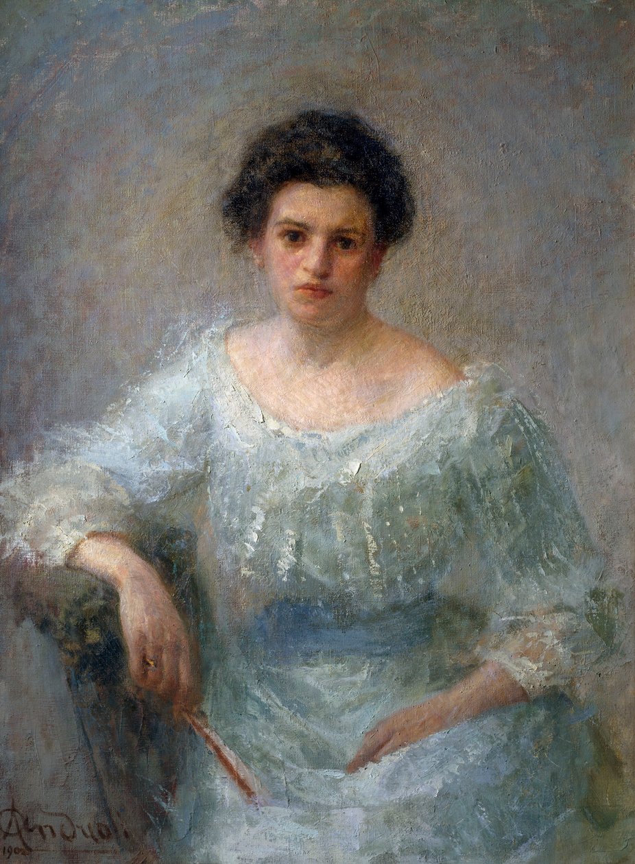 Kreivitär Paolina Faglian muotokuva vuoden 1902 jälkeen (öljy kankaalle) tekijältä Attilio Andreoli