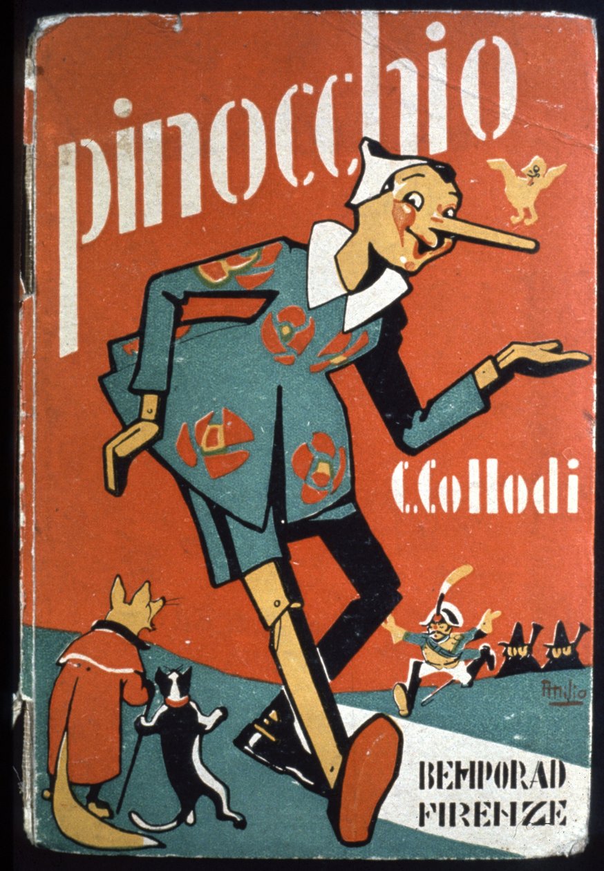 Pinokkio, noin 1930 (kuvitus). tekijältä Attilio Mussino