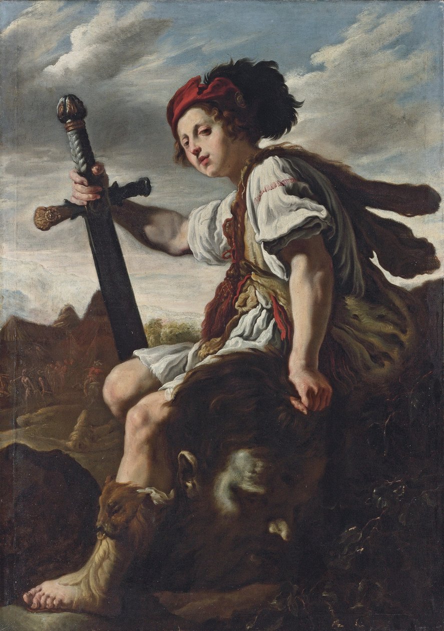 Daavid Goljatin pään kanssa tekijältä Attributed to Domenico Fetti