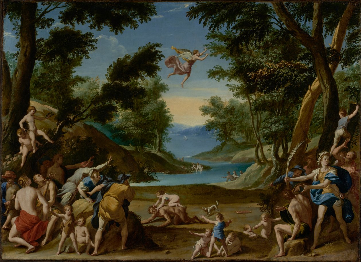 Amor ja pan tekijältä Attributed to Federico Zuccaro
