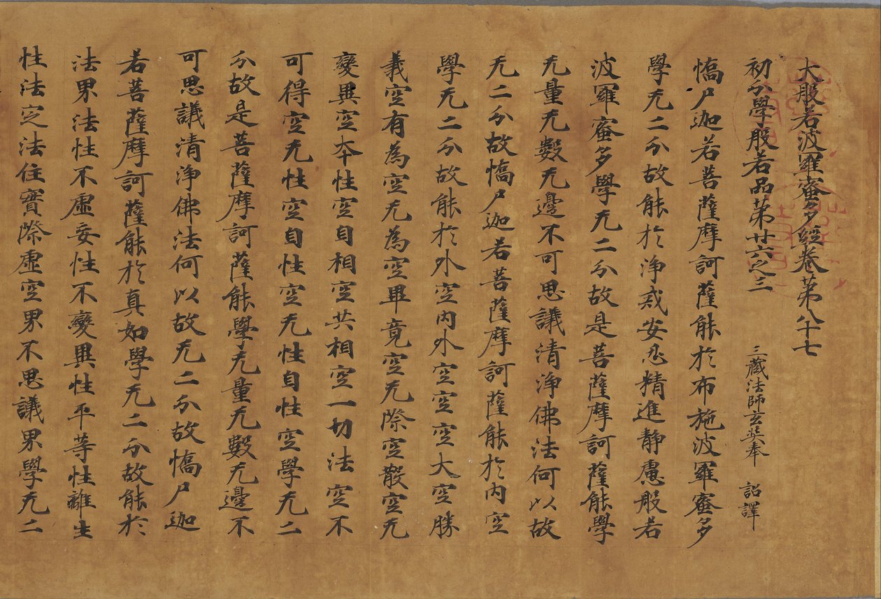 Daihannya-Gyo Sutra (Yakushi-ji versio) tekijältä Attributed to Zhang Sengyao