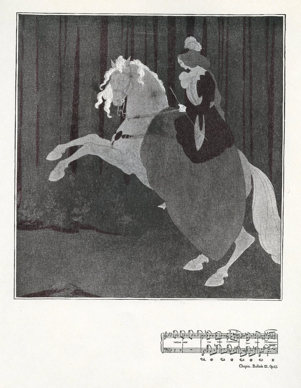 Chopin, Balladi III. Op.47 tekijältä Aubrey Beardsley
