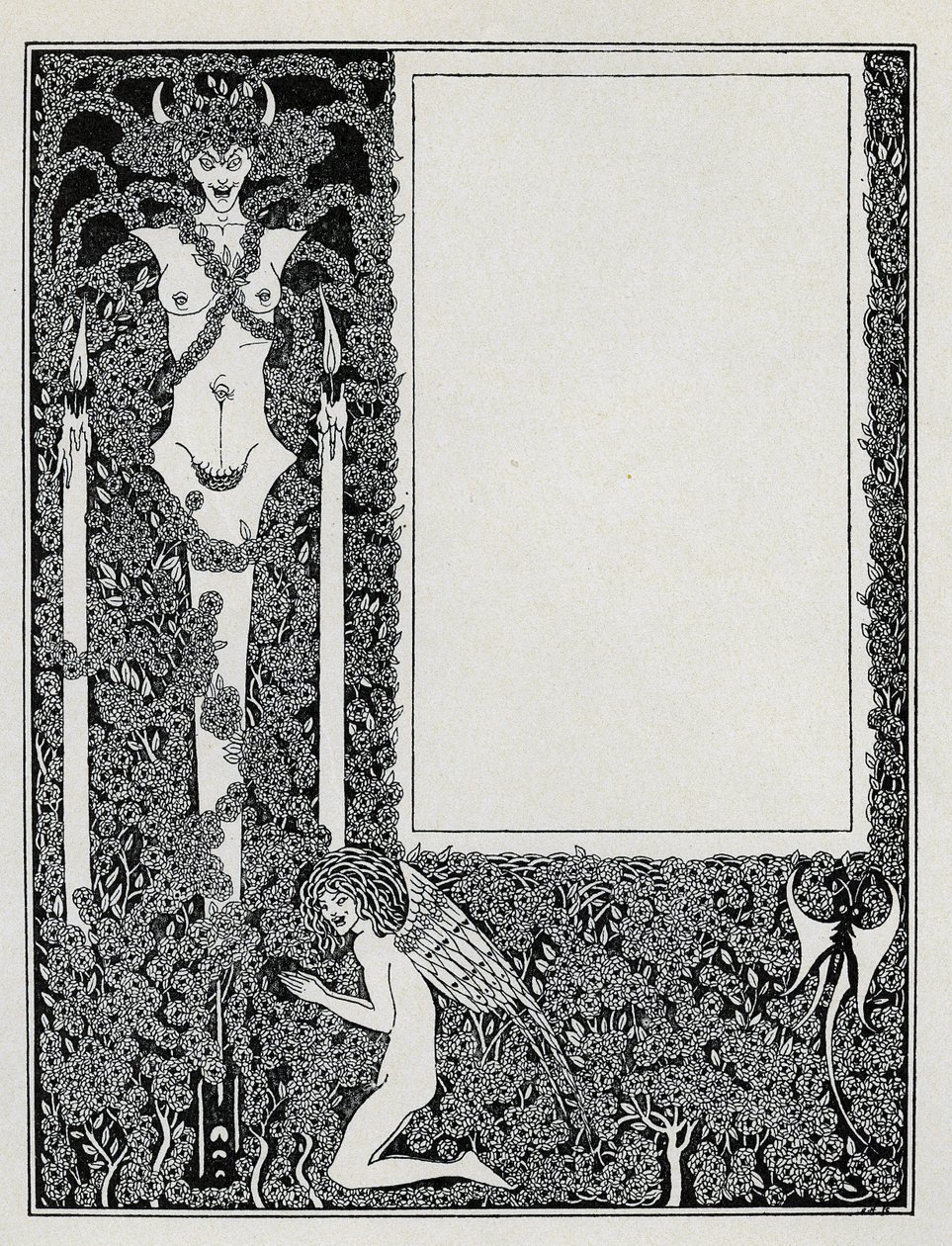 Suunnittelu "Salomen" nimilehdelle, 1899 tekijältä Aubrey Beardsley