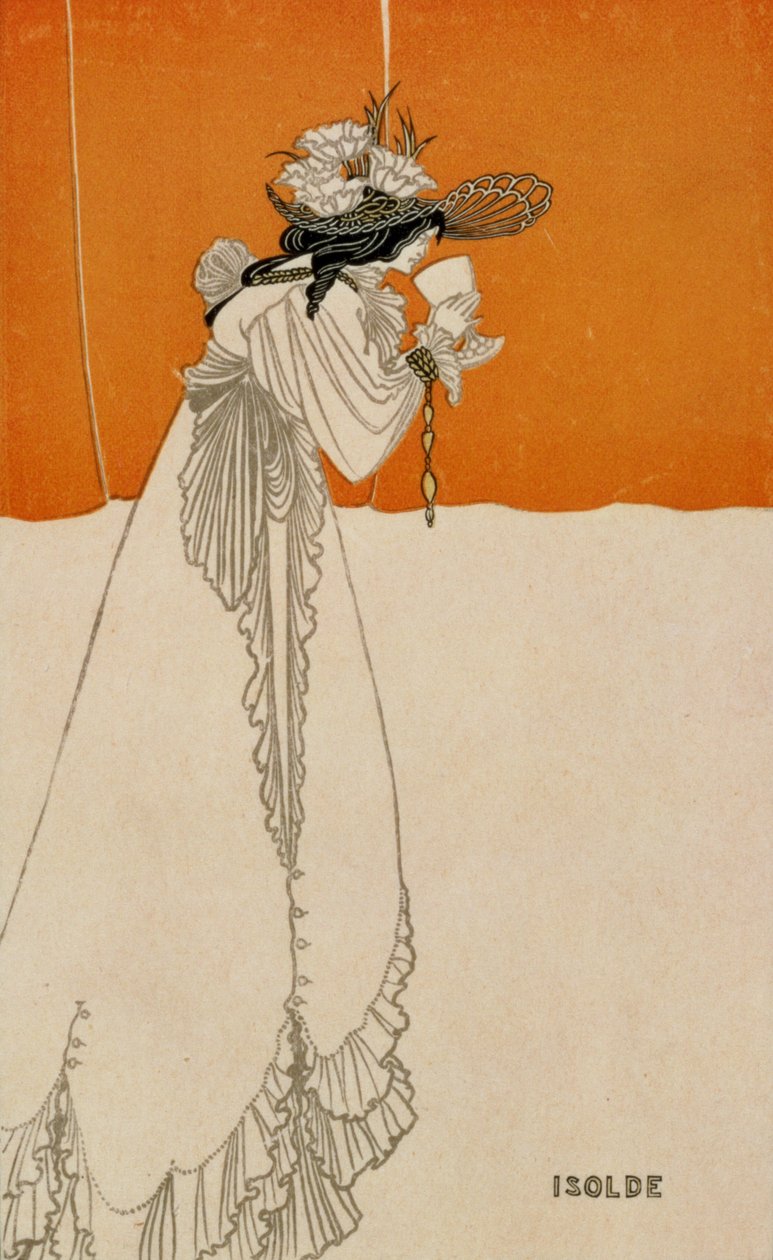 Isolde, kuvitus Studiosta, 1895 tekijältä Aubrey Beardsley
