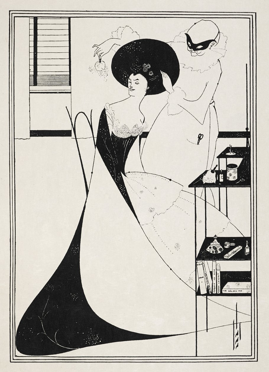 Kuvitus Oscar Wilden "Salomeen". tekijältä Aubrey (after) Beardsley