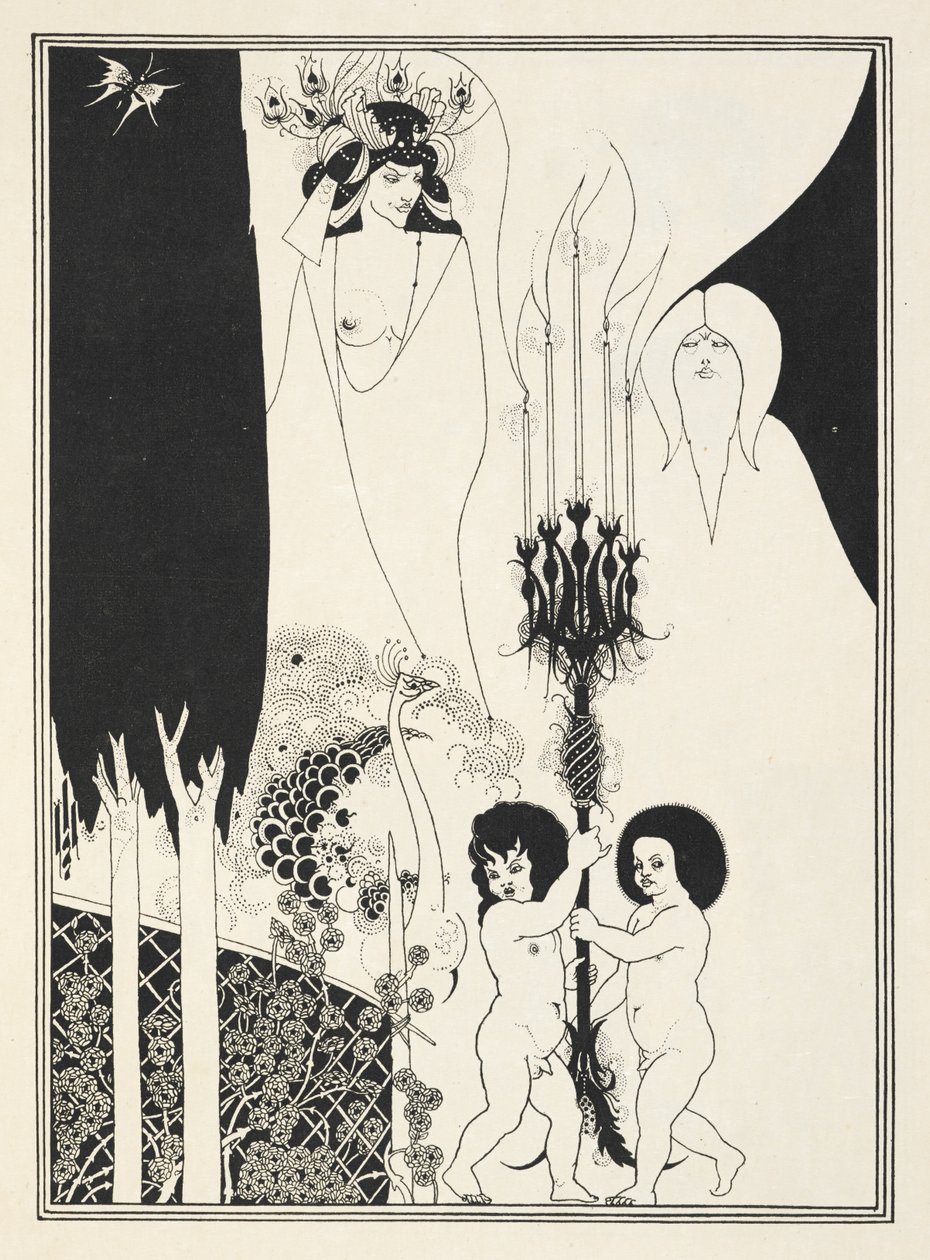 Kuvitus Oscar Wilden "Salomeen". tekijältä Aubrey (after) Beardsley