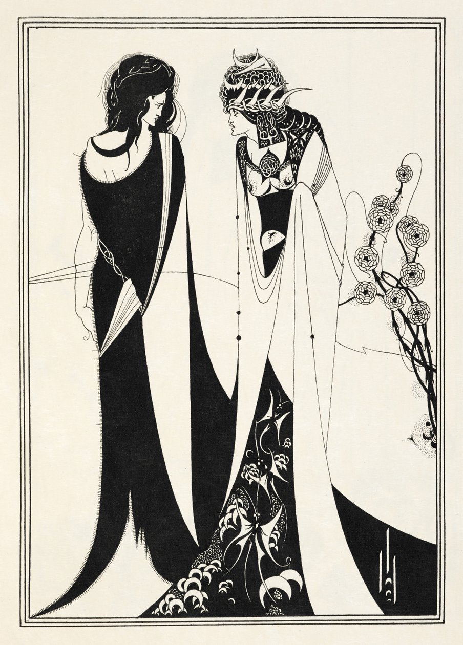 Kuvitus Oscar Wilden "Salomeen". tekijältä Aubrey (after) Beardsley