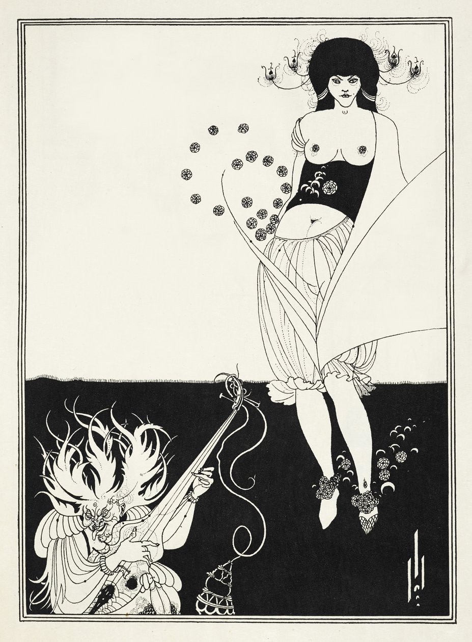 Kuvitus Oscar Wilden "Salomeen". tekijältä Aubrey (after) Beardsley