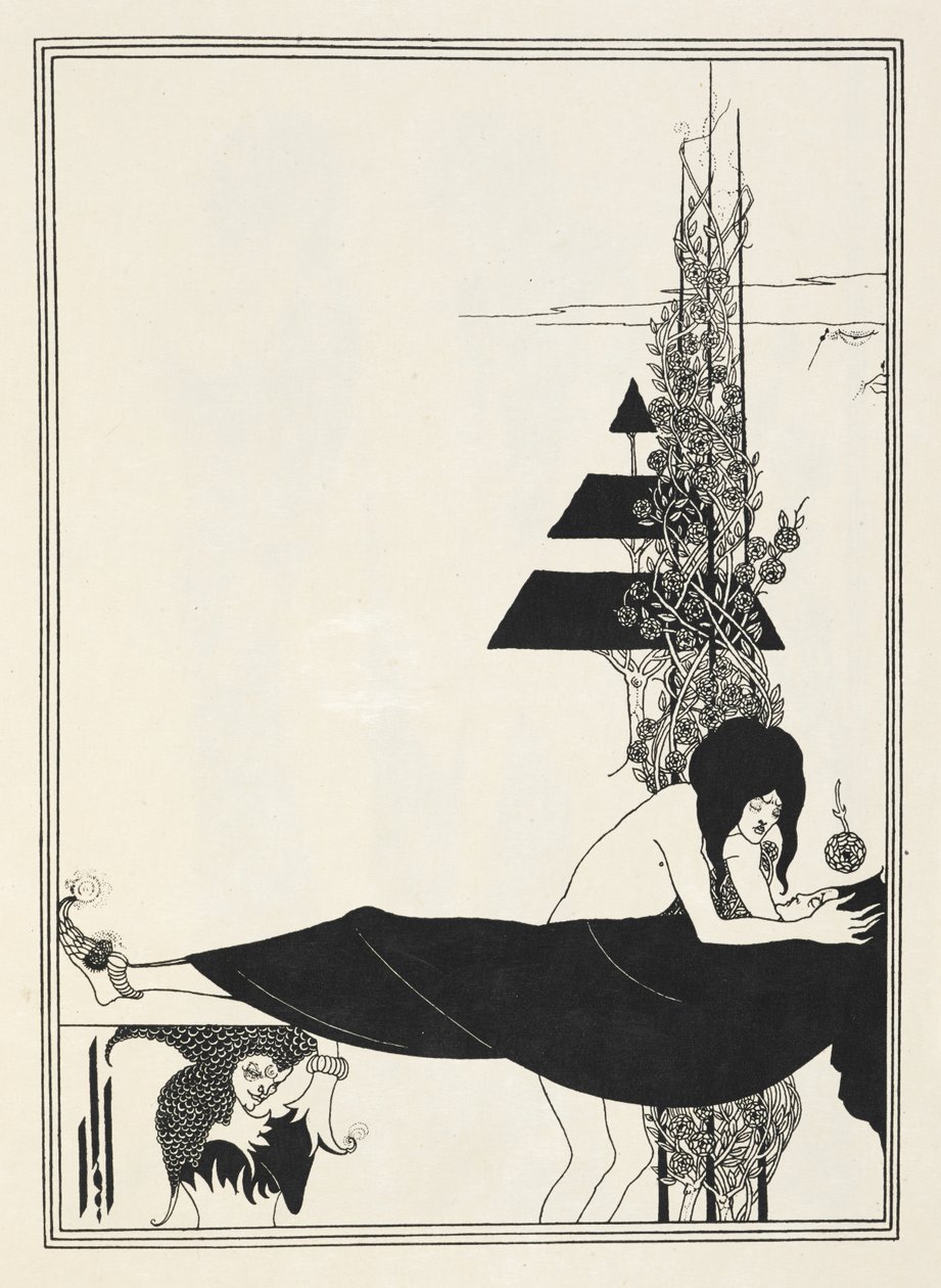 Kuvitus Oscar Wilden "Salomeen". tekijältä Aubrey (after) Beardsley
