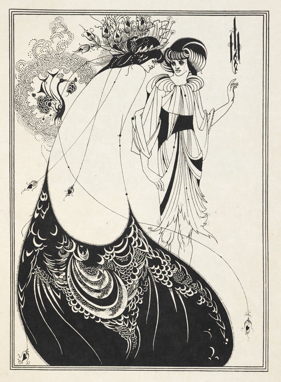 Kuvitus Oscar Wilden "Salomeen". tekijältä Aubrey (after) Beardsley