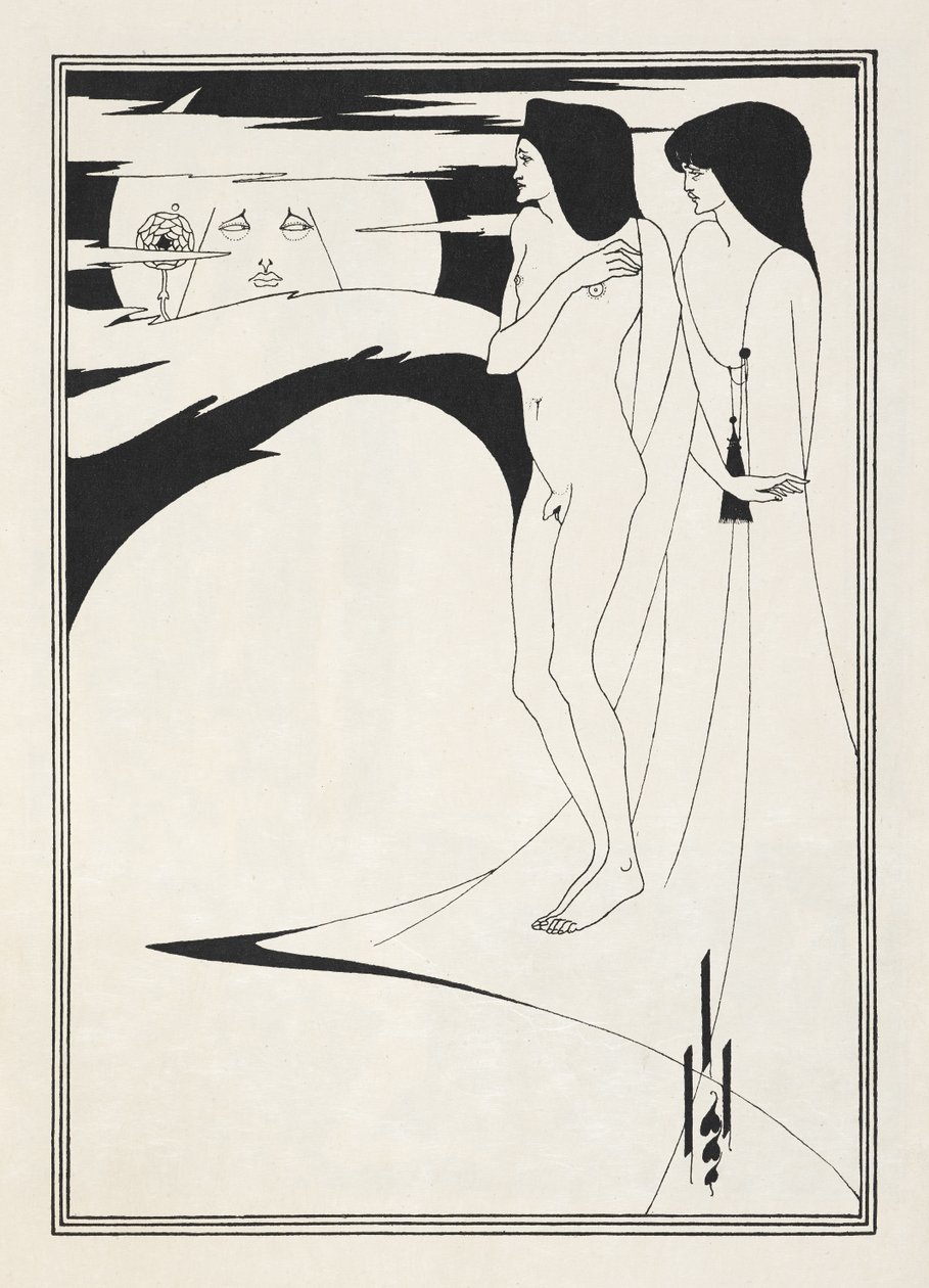 Kuvitus Oscar Wilden "Salomeen". tekijältä Aubrey (after) Beardsley