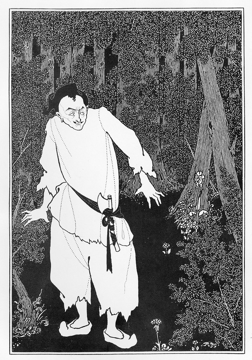 Ali Baba metsässä, 1897 tekijältä Aubrey Beardsley