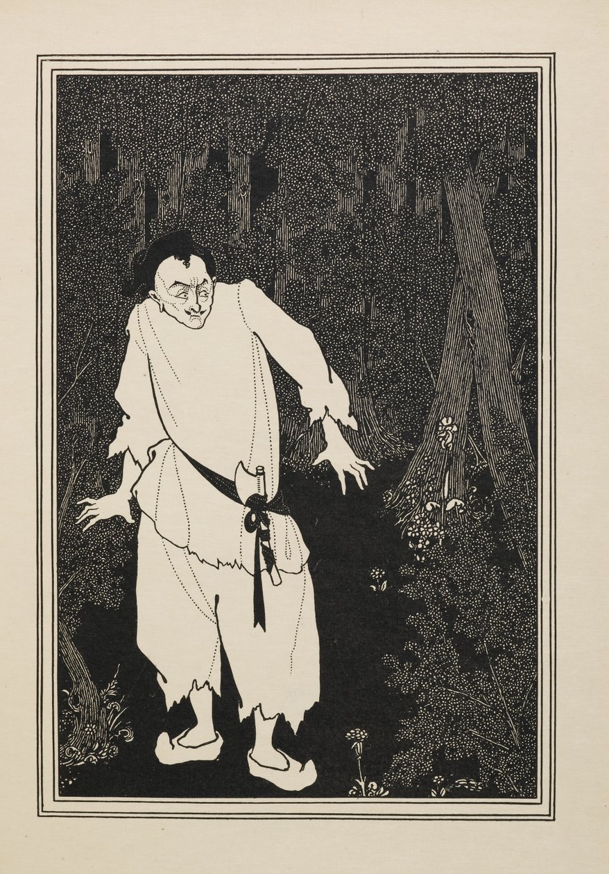Ali Baba puussa viidenkymmenen piirustuksen kirjasta tekijältä Aubrey Beardsley
