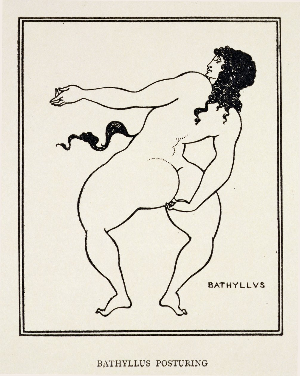 Bathyllus, roomalainen tanssija ja pantomiuksen esittäjä tekijältä Aubrey Beardsley