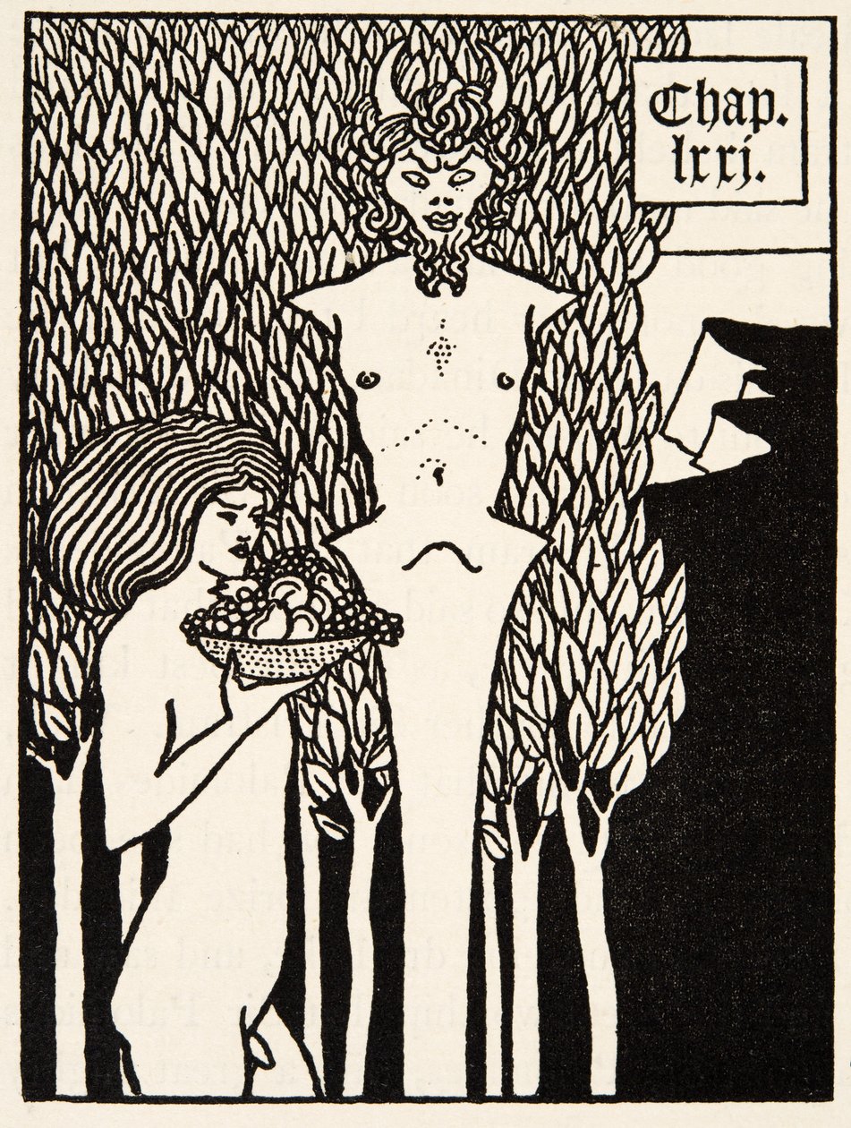 Luvun otsikko tekijältä Aubrey Beardsley