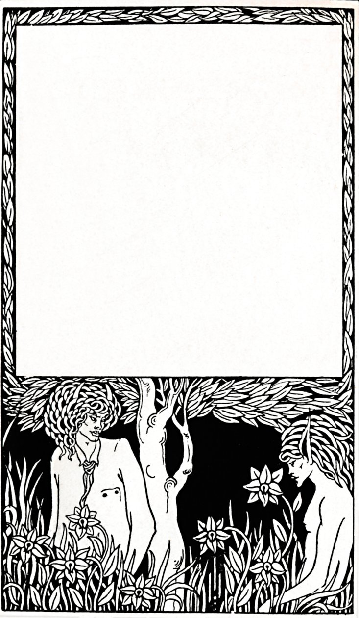 Suunnittelu Pagan Papers -lehteen, 1893, 1914 tekijältä Aubrey Beardsley