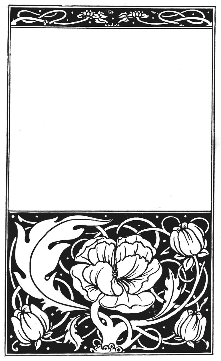 Suunnittelu elokuvan "At the First Corner" ja muiden tarinoiden kanteen; kirjoittanut H.B. Marriott Watson, 1895 tekijältä Aubrey Beardsley