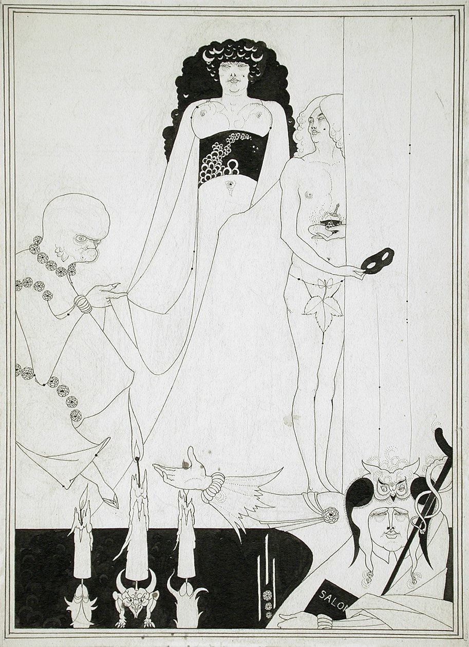 Sisään Herodias. Oscar Wilden kuvitus Salomelle tekijältä Aubrey Beardsley