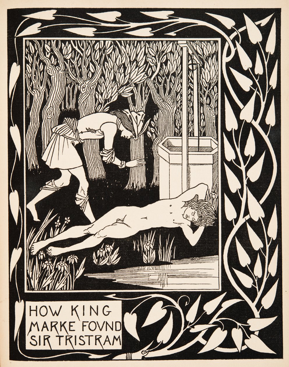 Miten kuningas Marke löysi Sir Tristram tekijältä Aubrey Beardsley