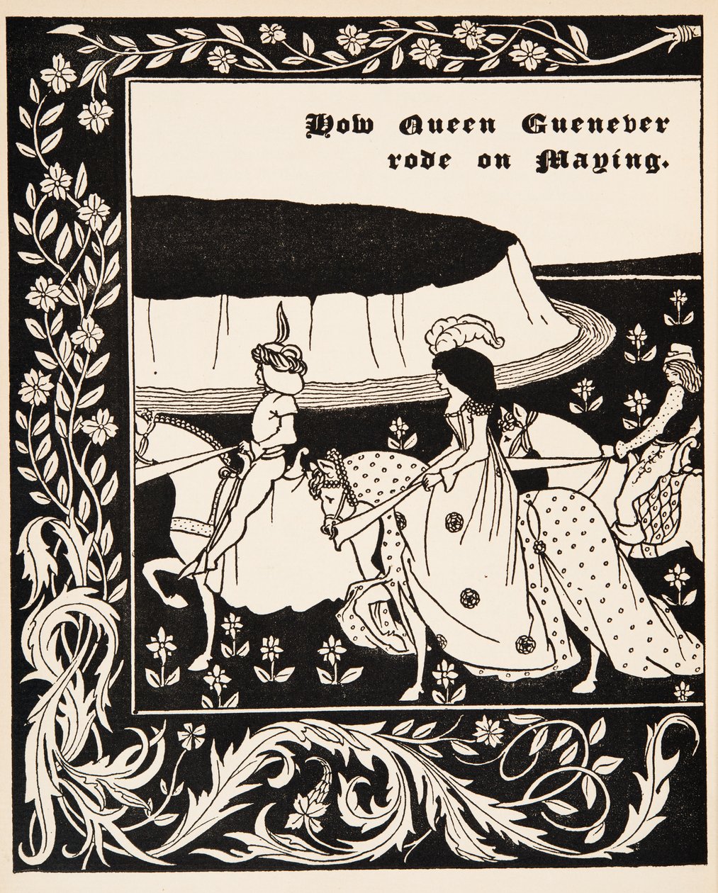 Kuinka kuningatar Guenever ratsasti Mayingilla... tekijältä Aubrey Beardsley