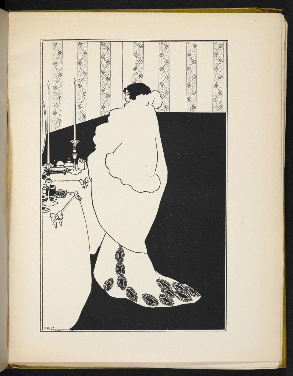 Naista kuvaava kuva tekijältä Aubrey Beardsley