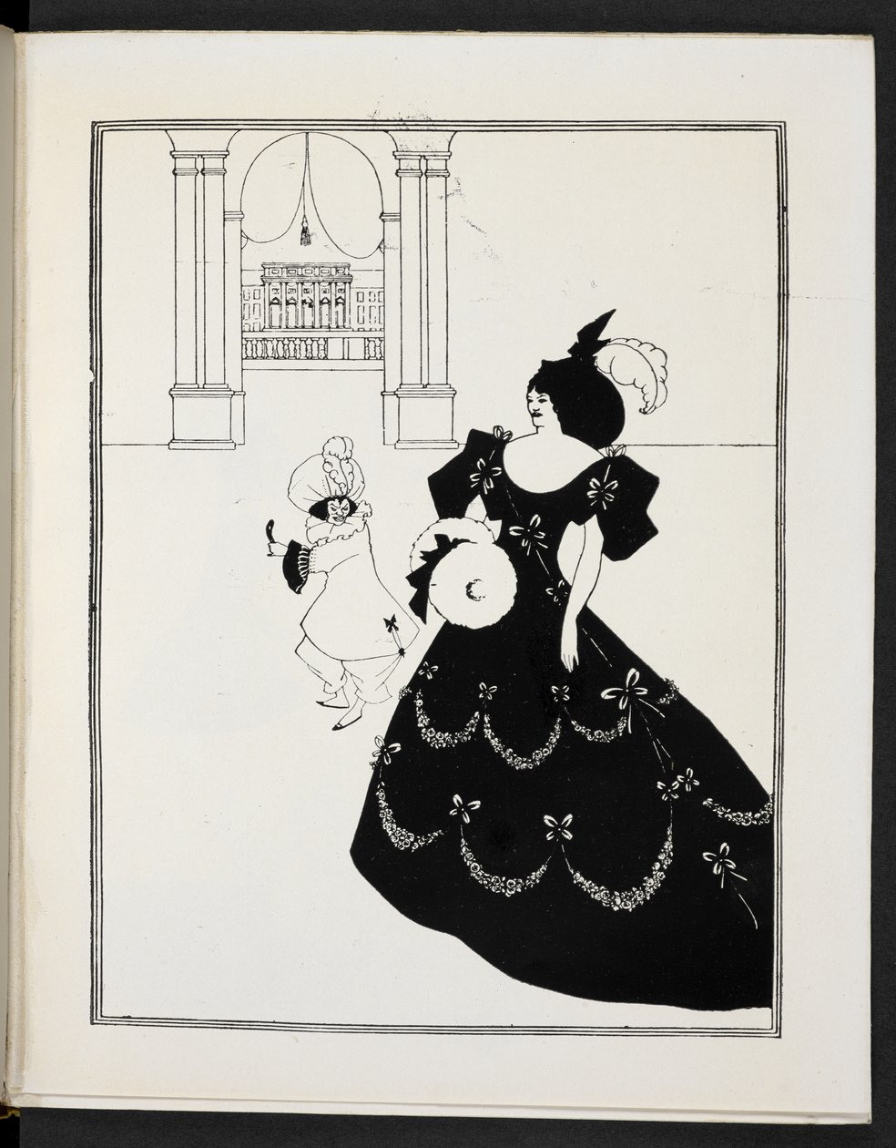Kuva, jossa on kaksi hahmoa tekijältä Aubrey Beardsley