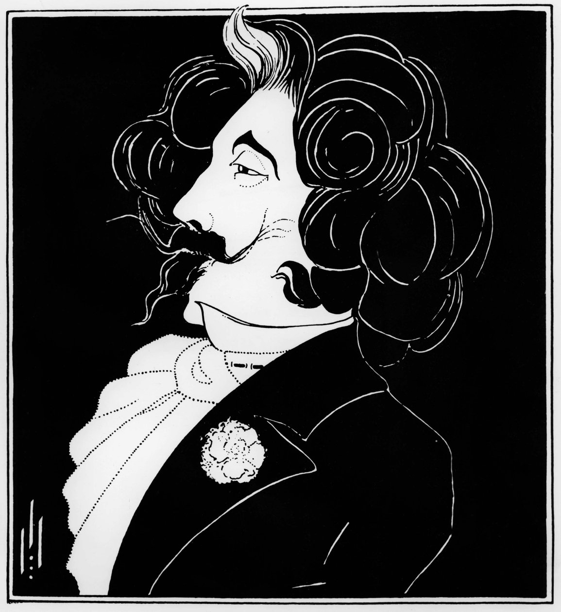 James McNeill Whistler (1834-1903) (piirustus) tekijältä Aubrey Beardsley