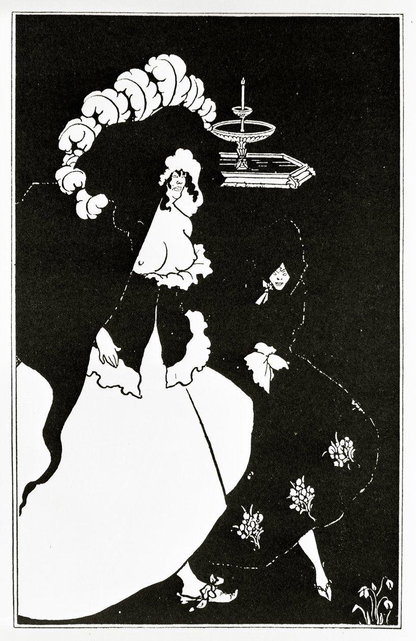 Messaliini ja kumppani palaamassa bordellista, n. 1894 tekijältä Aubrey Beardsley