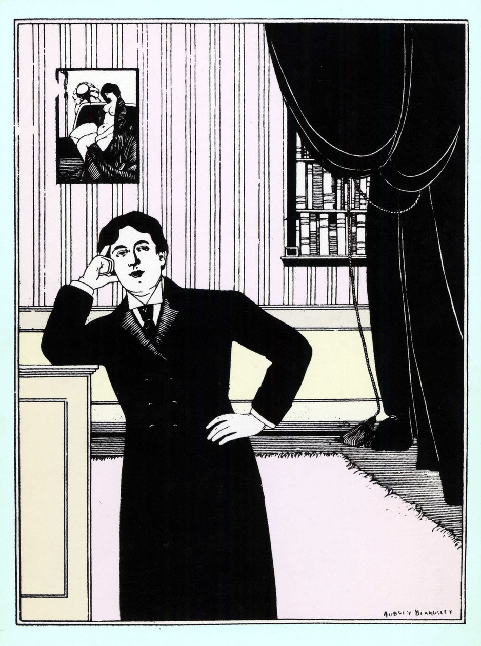 Oscar Wilde, noin 1895 (silkkipaino). tekijältä Aubrey Beardsley