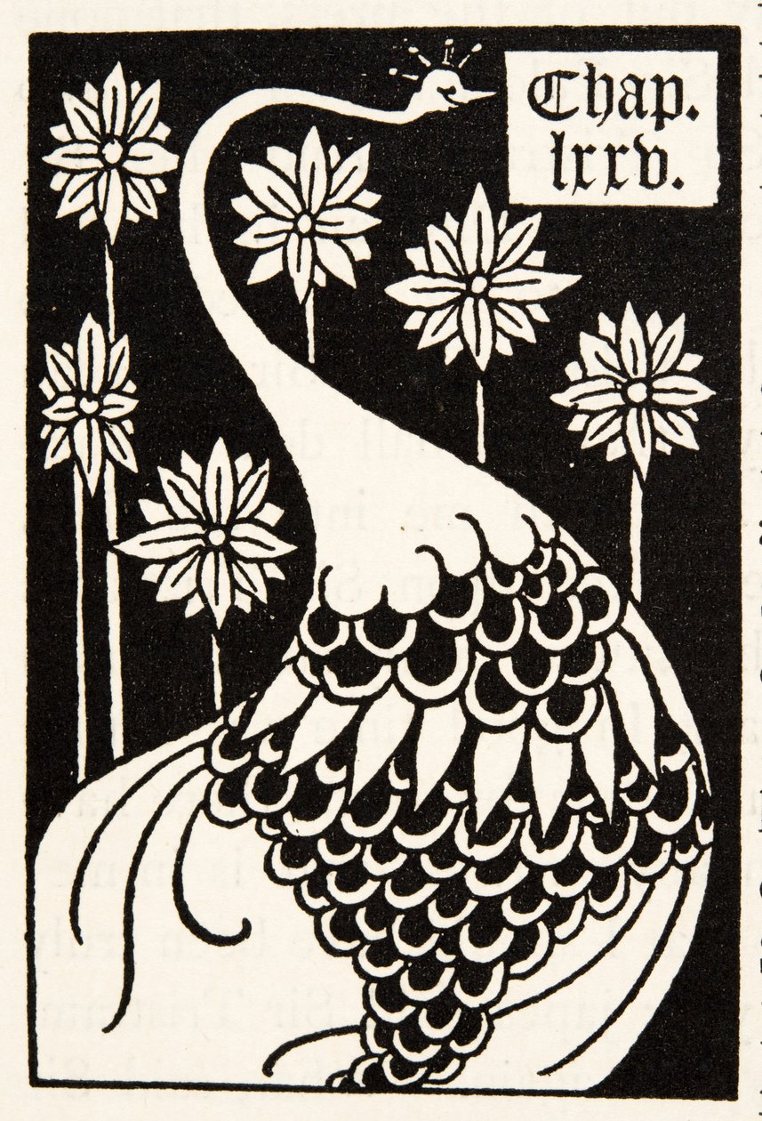 Peacock, luvun otsikko tekijältä Aubrey Beardsley