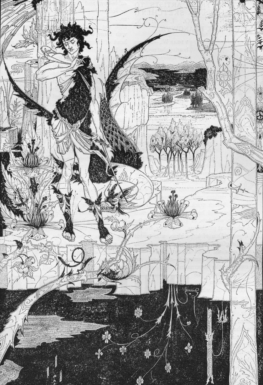 Siegfried, Act II, c1893 tekijältä Aubrey Beardsley