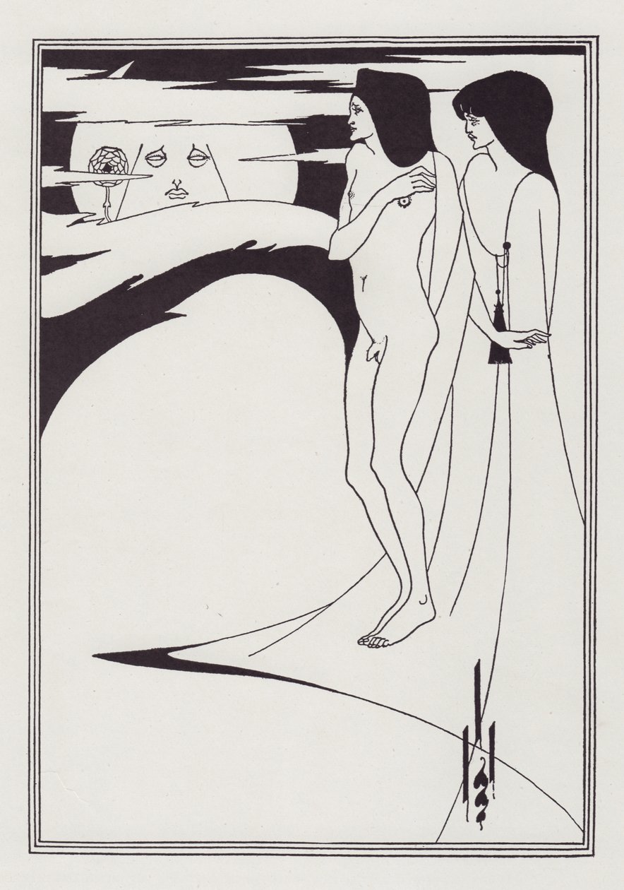 Nainen kuussa, 1893. tekijältä Aubrey Beardsley