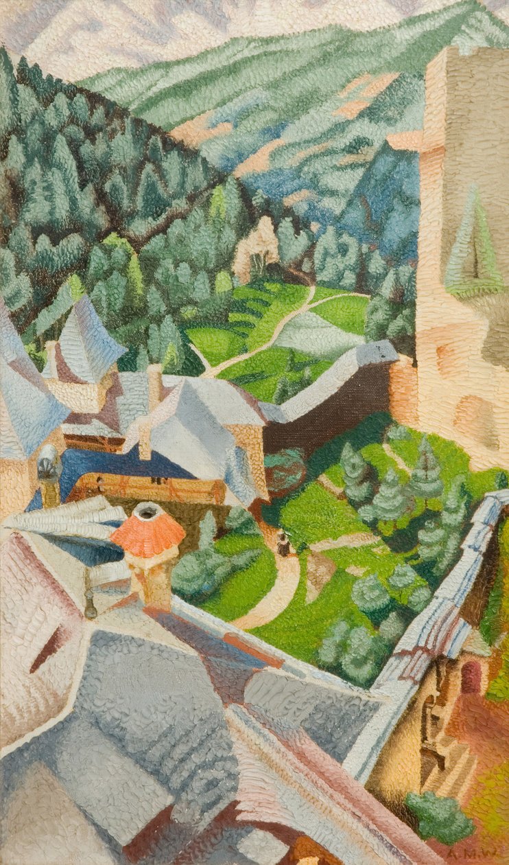 Burg, tummanvihreä, 1940. tekijältä Audrey Weber
