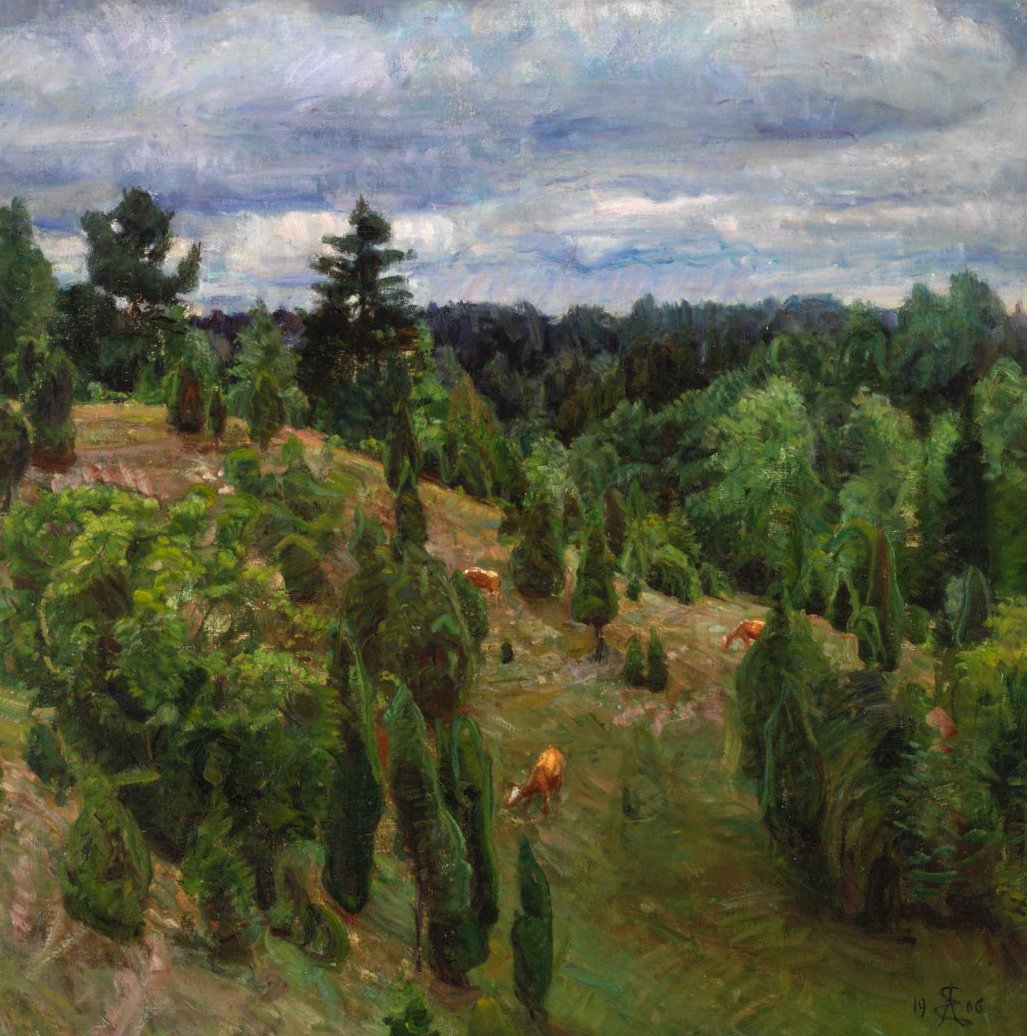 Grnt landskap tekijältä August Eiebakke