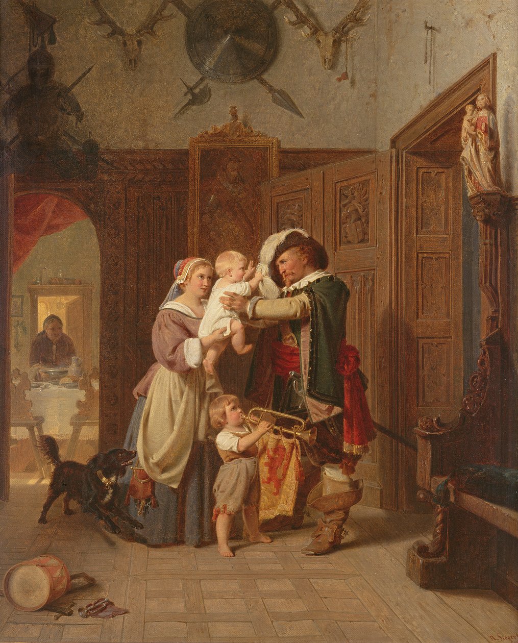 Kavaljeerin paluu, 1855 tekijältä August Friedrich Siegert