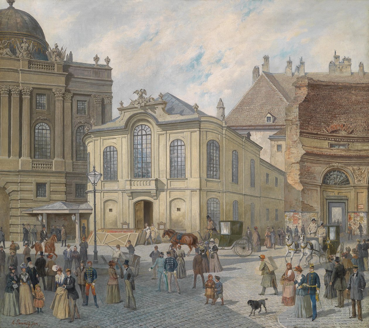 Wien, vor dem alten Burgtheater tekijältä August Gerasch