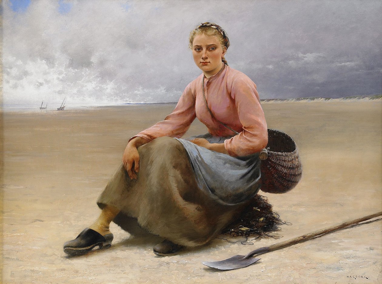 Ostronplockerska - Bretagne tekijältä August Hagborg