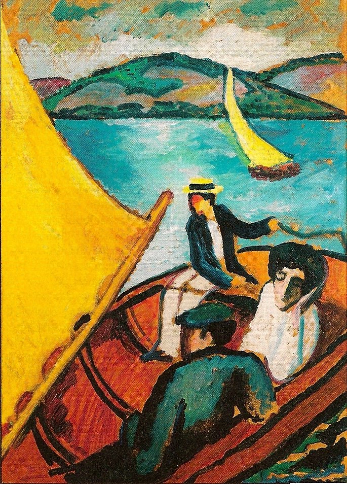 Segelboot auf dem Tegernseen tekijältä August Macke