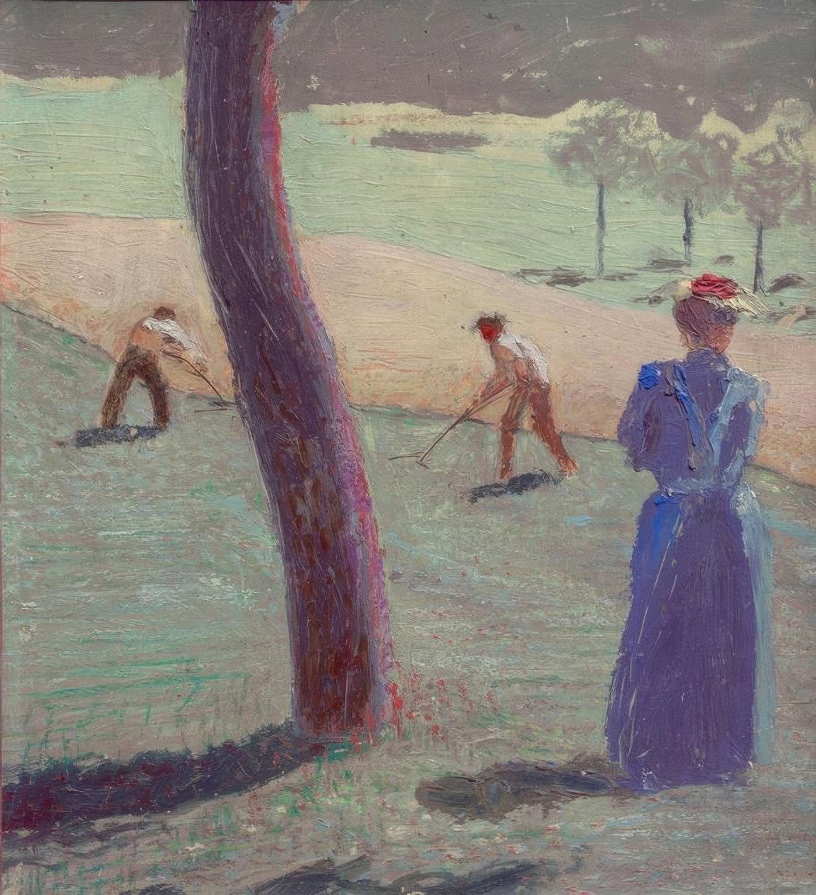 Arbeiter auf dem Feld bei Kandern tekijältä August Macke