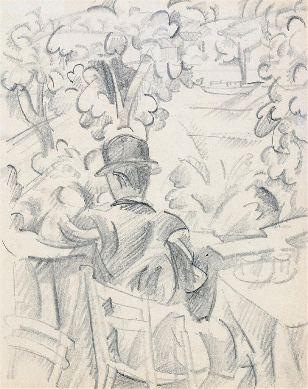Cafe am Flussufer tekijältä August Macke