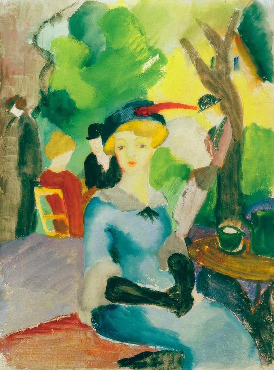 Kuvassa puistossa tekijältä August Macke