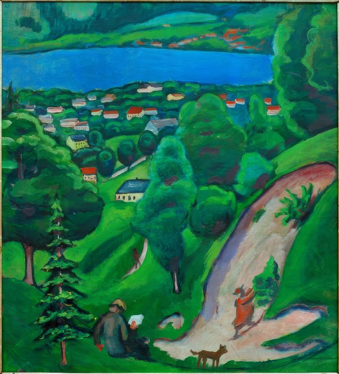 Landschaft am Tegernsee tekijältä August Macke