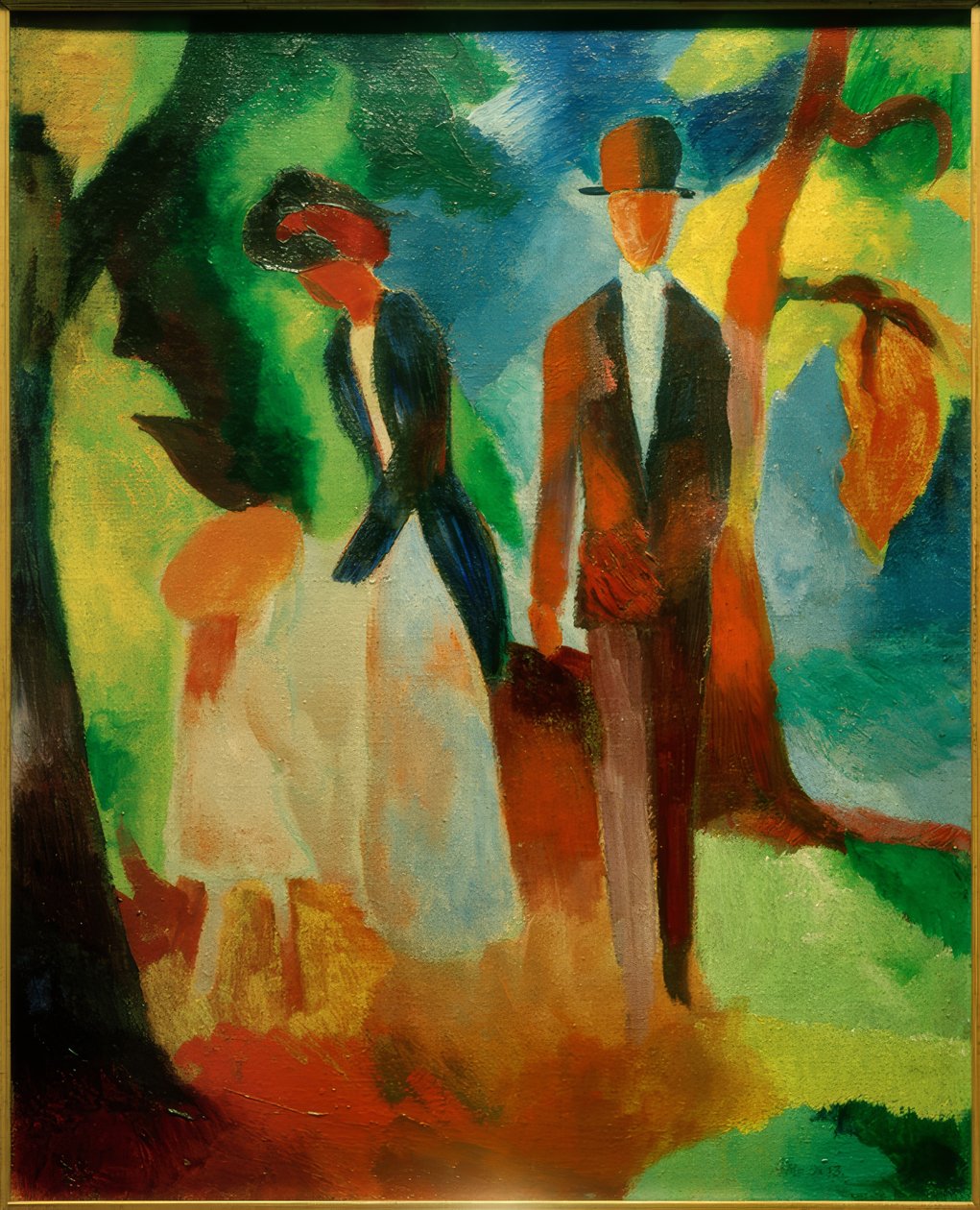 Leute am blauen See tekijältä August Macke
