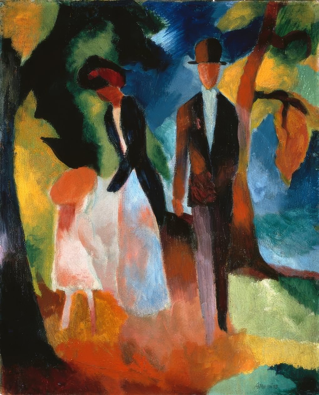 Leute am blauen See tekijältä August Macke